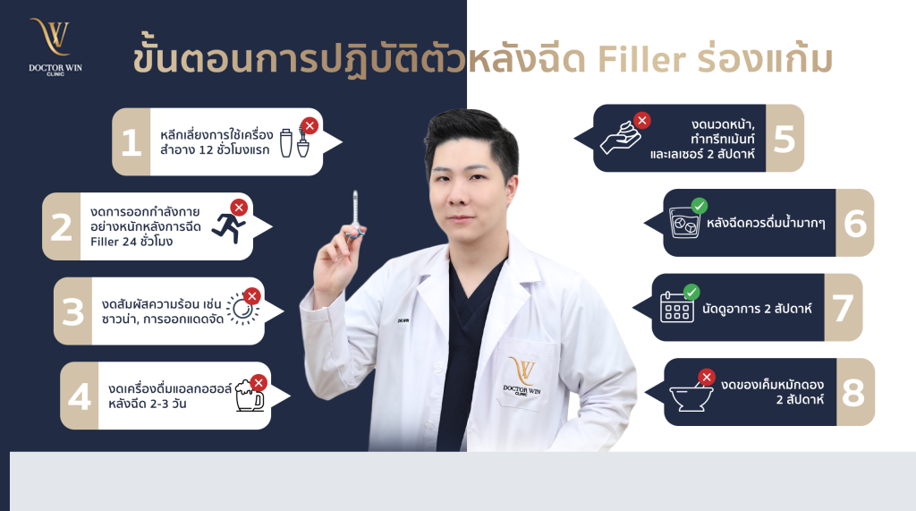 ข้อปฏิบัติหลังฉีด Filler ร่องแก้ม